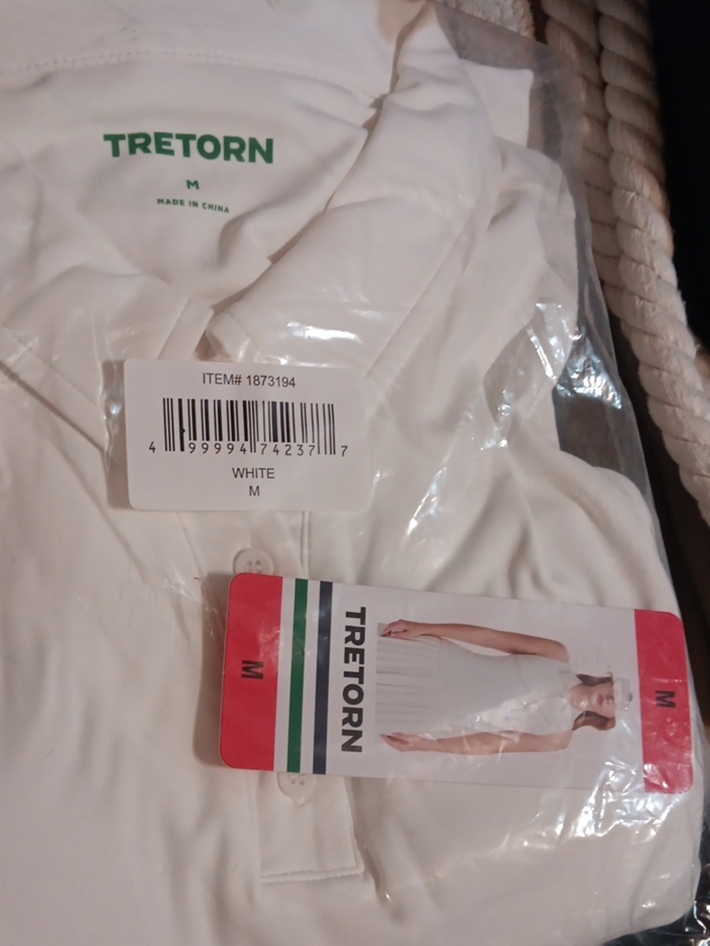 Tretorn White Polo Top With Built In Bra